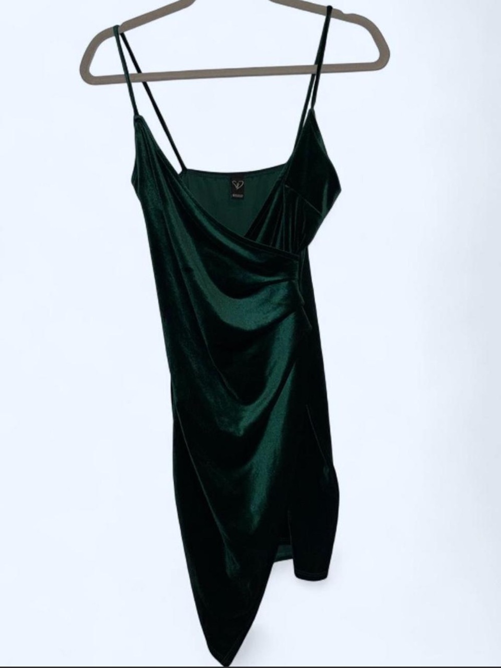 Windsor Green Velvet Mini Dresa